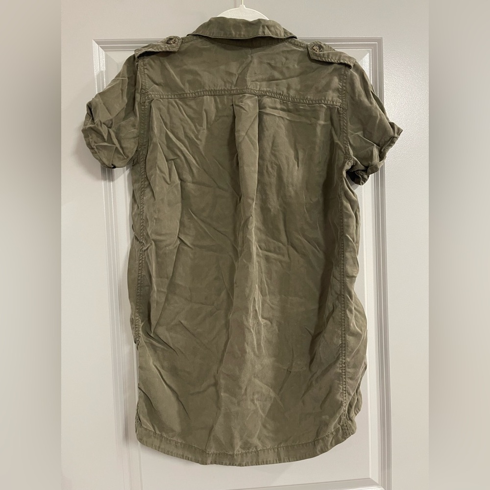 Free People Olive Button-Down Casual Shirt - Picture 5 of 5
